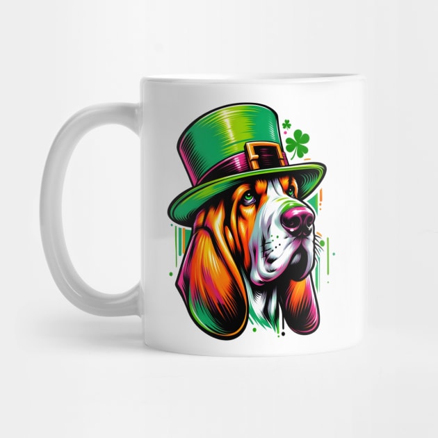 Bloodhound in Saint Patrick's Day Festive Mood by ArtRUs